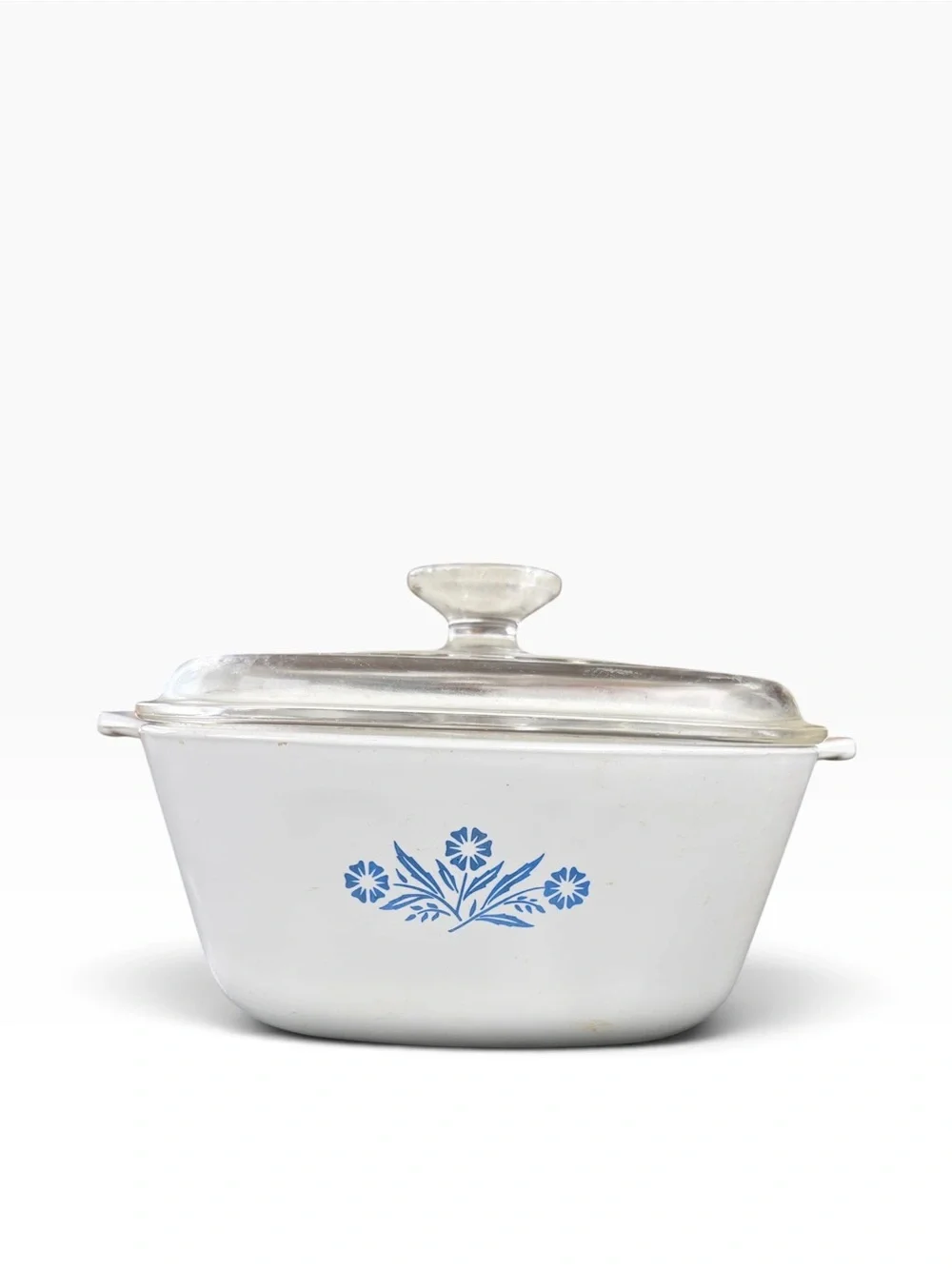 CORNING WARE BLUE CORNFLOWER 8 1/2” SQUARE CASSEROLE DISH VINTAGE 1980S